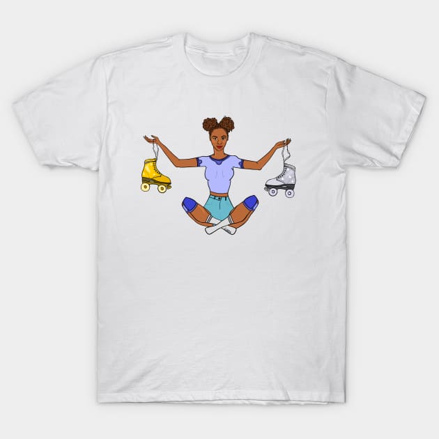 Libra Rollerskate Astro Rollergirl T-Shirt by Hotanist